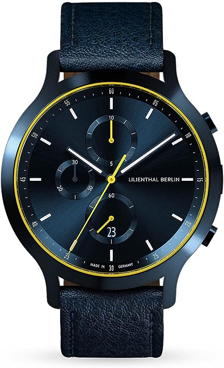 Lilienthal Berlin Uhren Test: Chronograph Blue Yellow