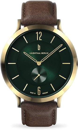 Lilienthal The Classic Gold Green mit dunklem Lederarmband
